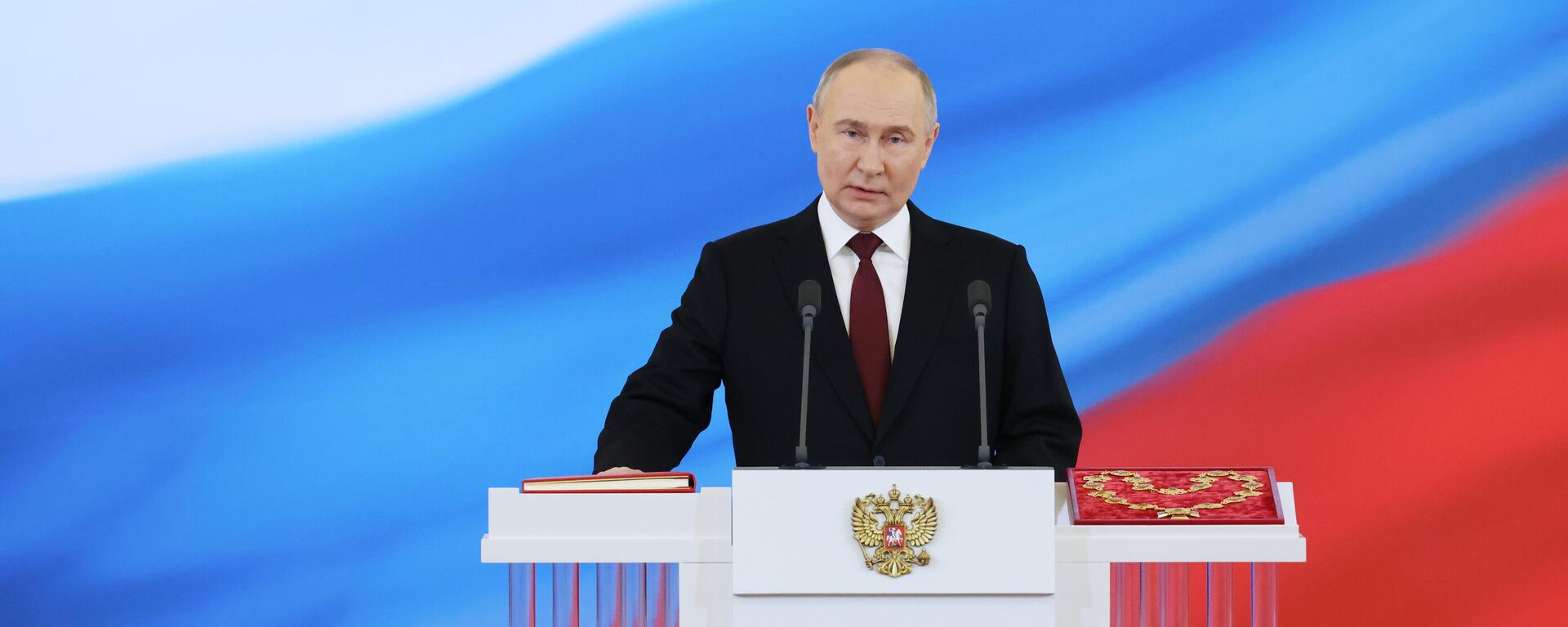 O presidente eleito da Rússia, Vladimir Putin, na cerimônia de tomada de posse no Kremlin	 - Sputnik Brasil, 1920, 07.05.2024