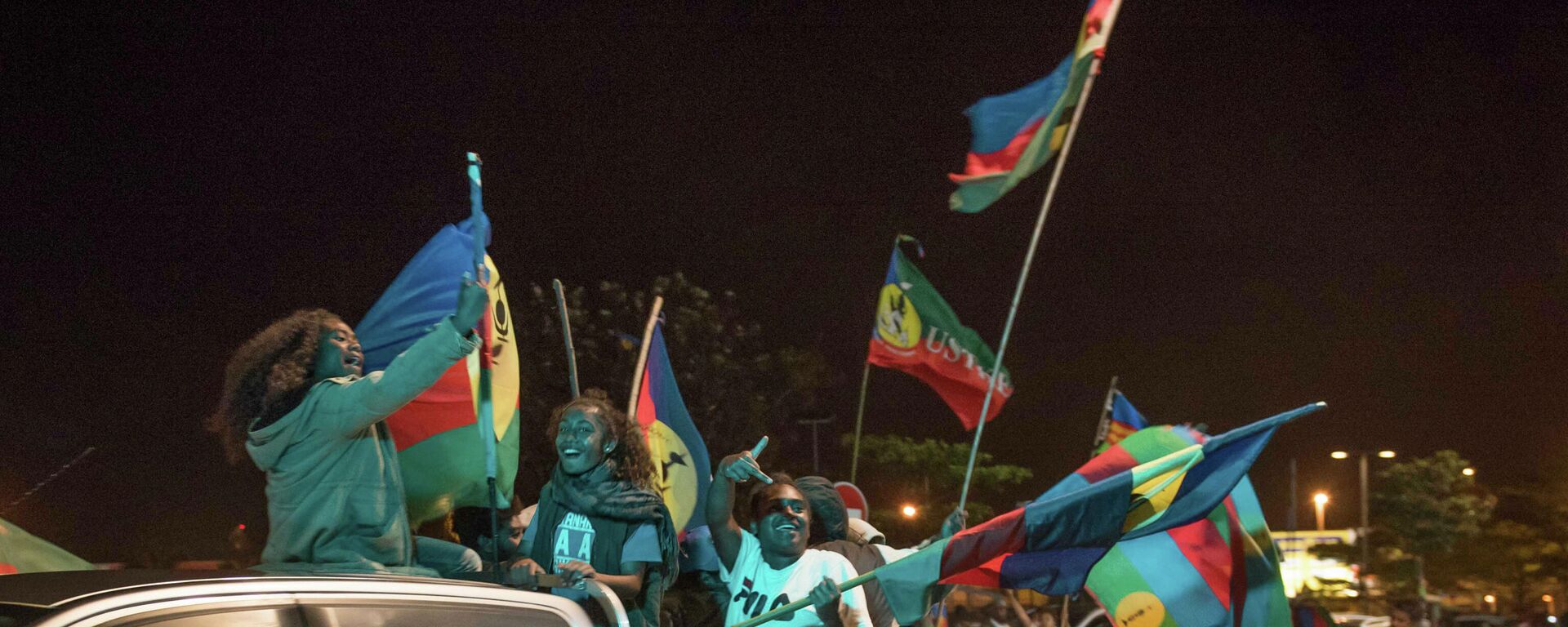 Manifestantes pró-independência da Nova Caledônia - Sputnik Brasil, 1920, 18.05.2024