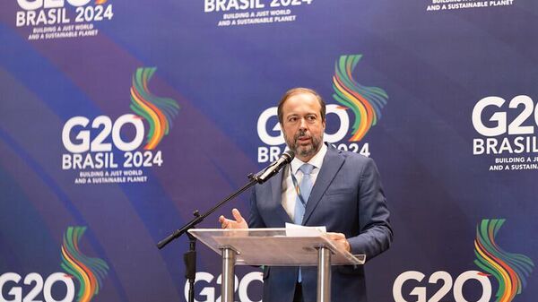 Alexandre Silveira na abertura da terceira reunião do grupo de trabalho de transições energéticas do G20, em Belo Horizonte - Sputnik Brasil