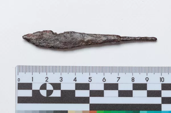 Ponta de flecha descoberta por arqueólogos do museu Kulikovo Pole na região russa de Tula - Sputnik Brasil