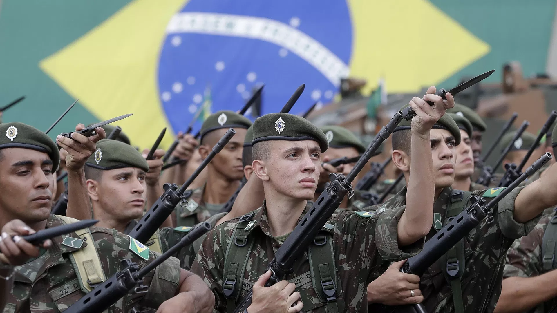 Membros das Forças Armadas durante comemoração do golpe de Estado de 1964, em São Paulo, 28 de março de 2019 - Sputnik Brasil, 1920, 06.06.2024