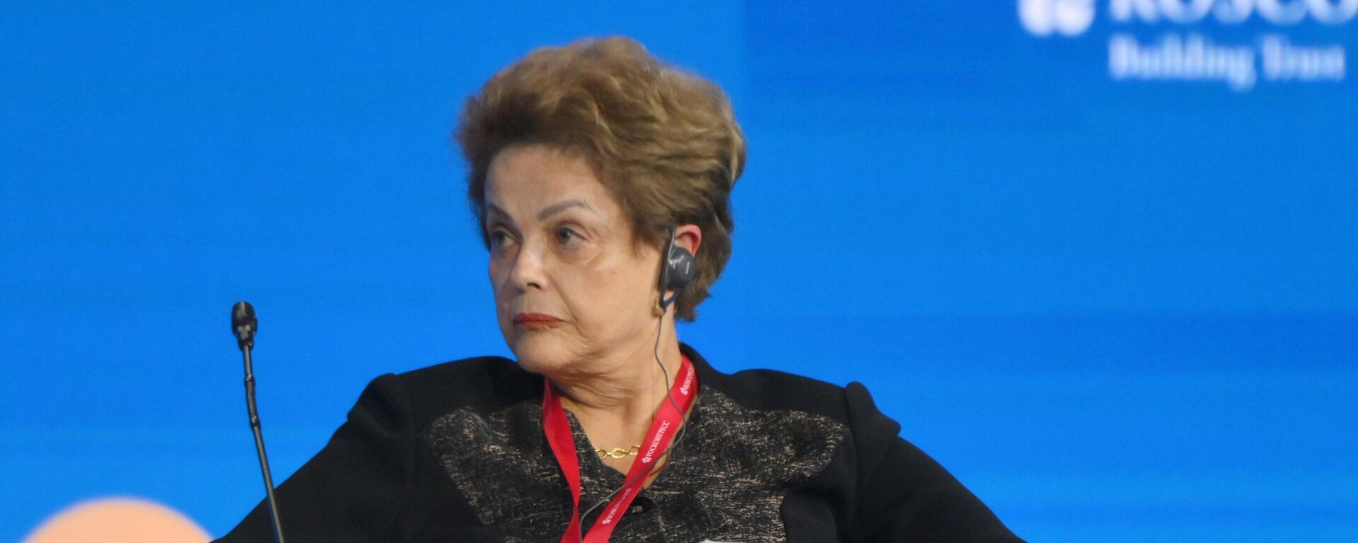Dilma Rousseff, presidente do Novo Banco de Desenvolvimento durante painel do Fórum Econômico Internacional de São Petersburgo, em 6 de junho de 2024 - Sputnik Brasil, 1920, 06.06.2024