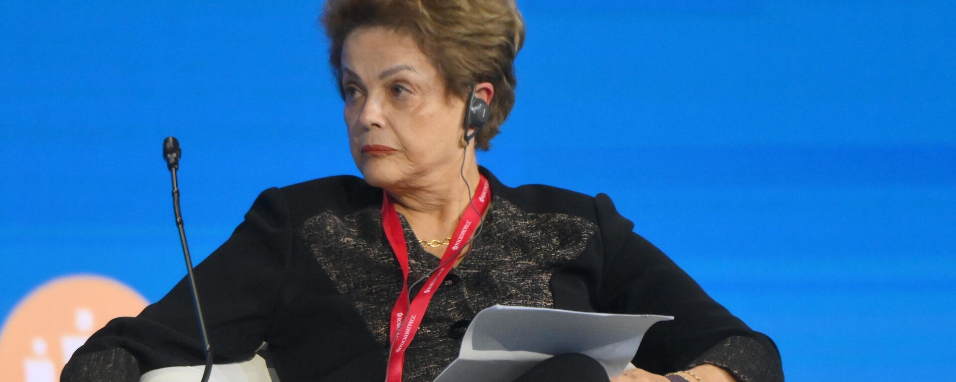 Cerimônia de abertura do fórum com Dilma Rousseff, presidente do Novo Banco de Desenvolvimento, em 6 de junho de 2024 - Sputnik Brasil, 1920, 24.02.2025