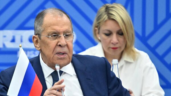 Sergei Lavrov, ministro das Relações Exteriores da Rússia, na reunião de chanceleres dos países do BRICS na cidade russa de Nizhny Novgorod, 11 de junho de 2024 - Sputnik Brasil
