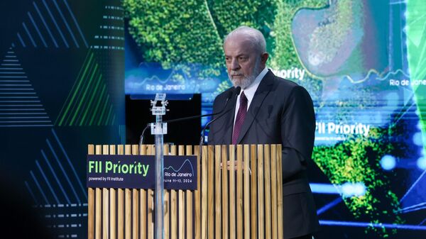 Lula durante discurso na cerimônia de abertura do Fórum de Investimentos Prioridade 2024 (FII Priority), no Rio de Janeiro. Brasil, 12 de junho de 2024 - Sputnik Brasil