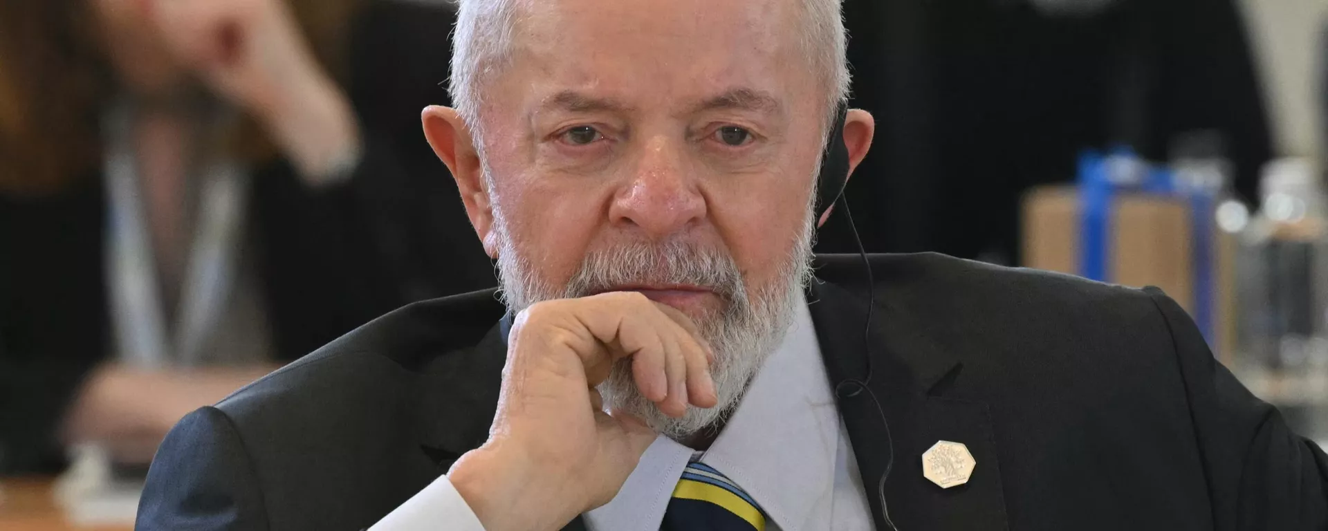 O presidente brasileiro, Luiz Inácio Lula da Silva participa de sessão de trabalho sobre inteligência artificial (IA), energia e África-Mediterrâneo no resort Borgo Egnazia, durante a cúpula do G7 na Itália, em Savelletri, em 14 de junho de 2024 - Sputnik Brasil, 1920, 16.06.2024