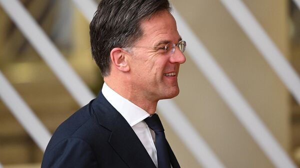 O primeiro-ministro holandês Mark Rutte chega para participar de uma cúpula informal de líderes da União Europeia (UE) em Bruxelas, 17 de junho de 2024 - Sputnik Brasil