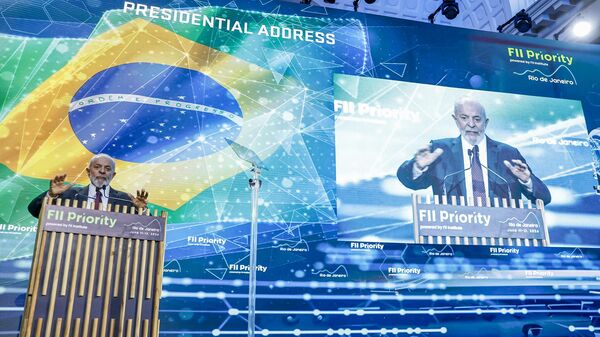 Presidente da República, Luiz Inácio Lula da Silva, durante a sessão de abertura do Fórum de Investimentos Prioridade 2024 do Instituto da Iniciativa de Investimentos Futuros (FII Institute), no Copacabana Palace, 12 de junho de 2024 - Sputnik Brasil