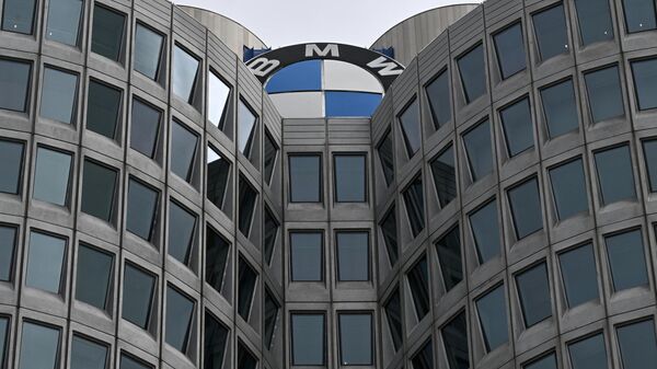 A sede da montadora alemã BMW é retratada em 10 de maio de 2023 em Munique, sul da Alemanha. A reunião de acionistas da montadora BMW será realizada em Munique em 11 de maio de 2023 - Sputnik Brasil