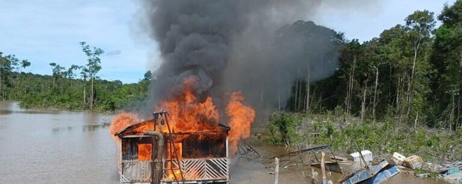 Operação Catrimani II destrói acampamentos de garimpeiros em terra Yanomami, em 26 de junho de 2024 - Sputnik Brasil, 1920, 25.06.2024