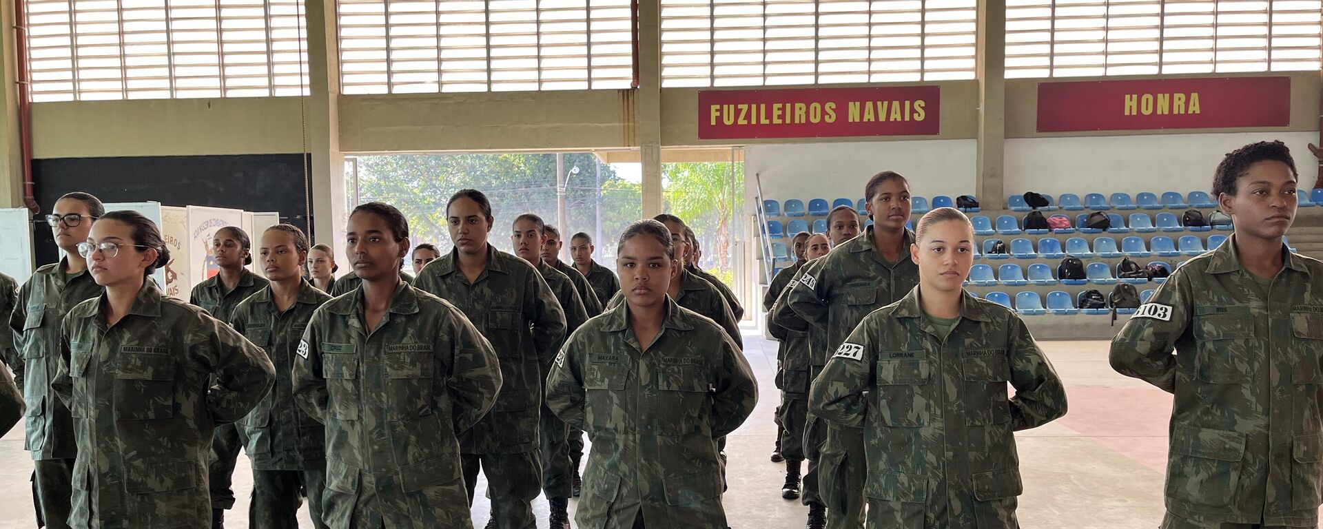 Soldados participam dos últimos treinamentos antes da formatura, no Centro de Instrução Almirante Milcíades Portela Alves (CIAMPA). Rio de Janeiro, 26 de junho de 2024 - Sputnik Brasil, 1920, 27.06.2024