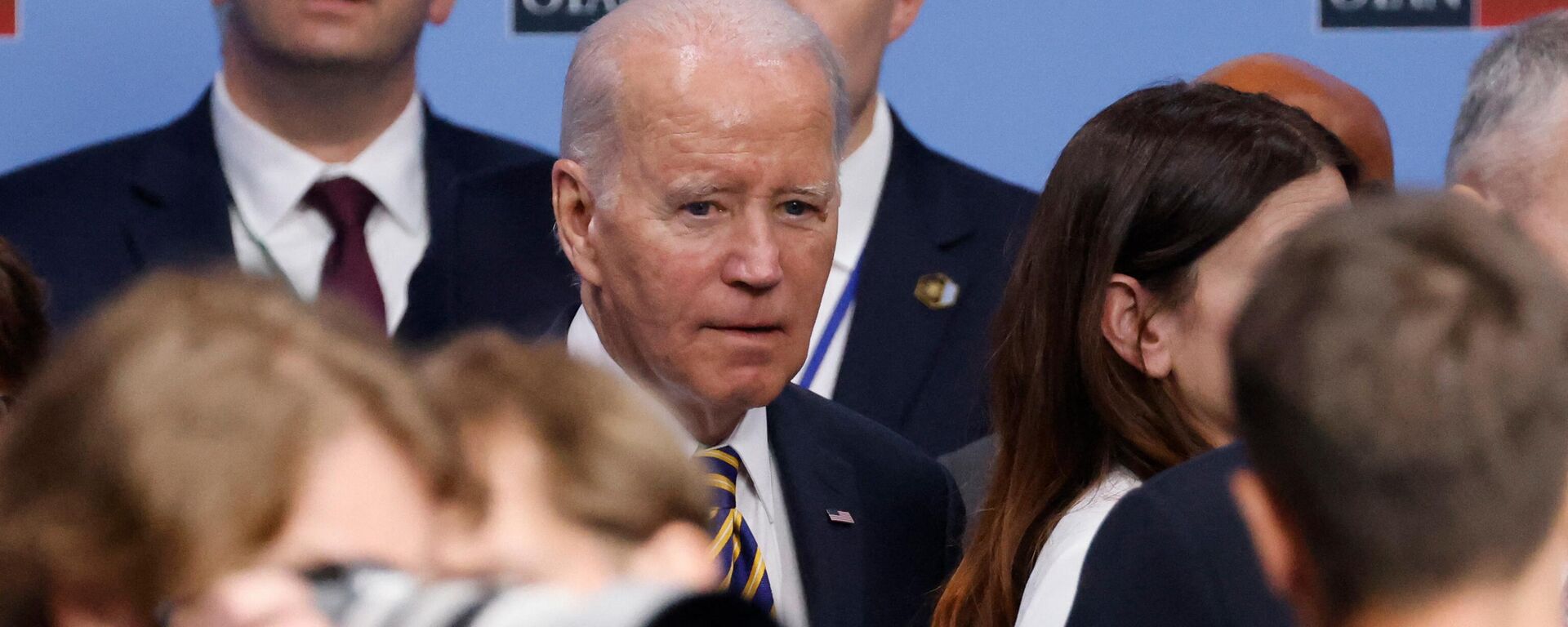 Presidente dos EUA, Joe Biden durante sessão de trabalho na conferência de líderes da Organização do Tratado do Atlântico Norte (OTAN) em Vilnius, Lituânia, em 12 de julho de 2023 - Sputnik Brasil, 1920, 04.07.2024