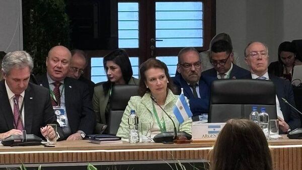 A chanceler da Argentina, Diana Mondino, representando o governo de Javier Milei nas reuniões do Mercosul, 7 de julho de 2024 - Sputnik Brasil