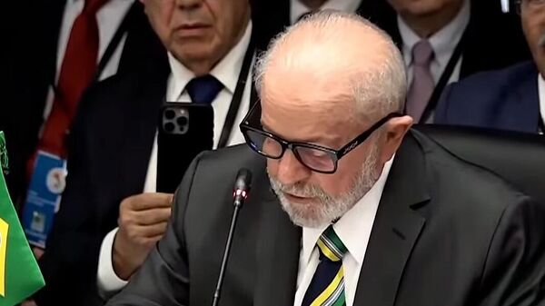 O presidente brasileiro, Luiz Inácio Lula da Silva, durante a reunião de chefes de Estado do Mercosul de 2024, em Assunção, Paraguai, em 8 de julho - Sputnik Brasil