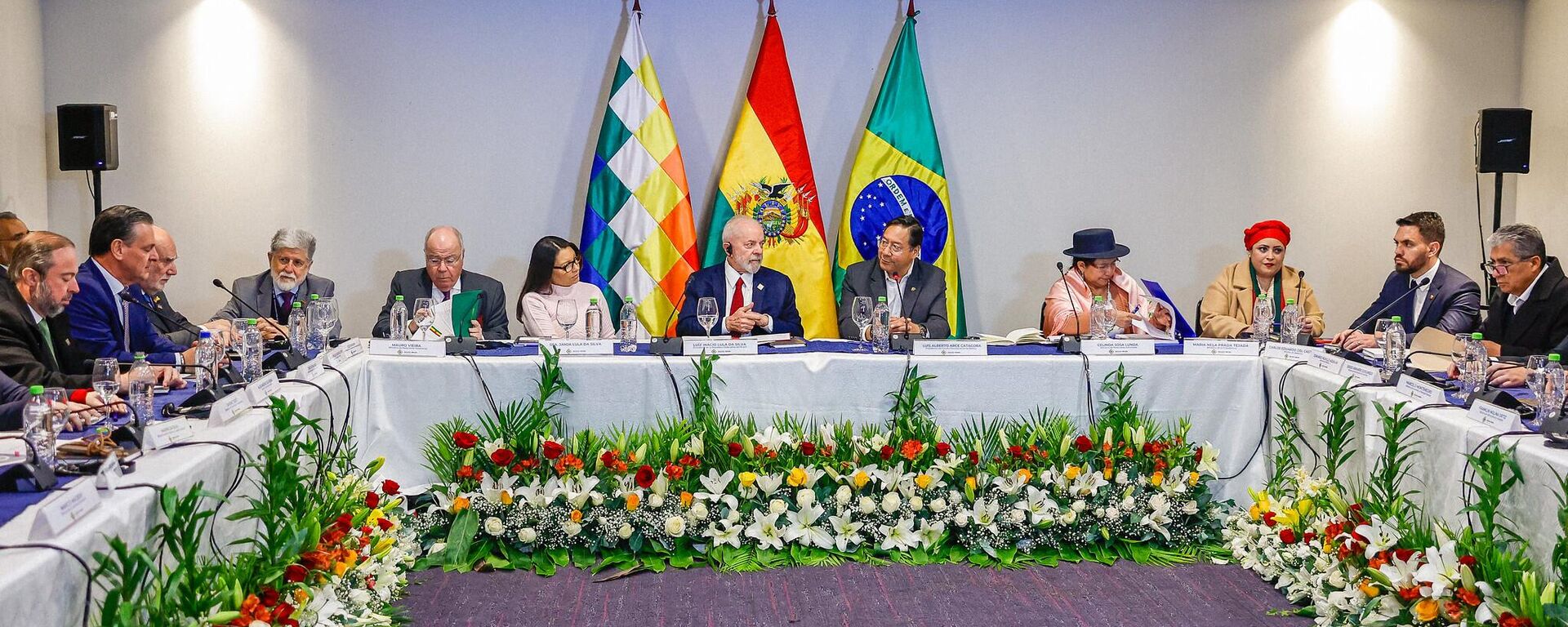 Presidente da República, Luiz Inácio Lula da Silva, durante reunião ampliada com o presidente do Estado Plurinacional da Bolívia, Luis Arce, em 9 de julho de 2024 - Sputnik Brasil, 1920, 09.07.2024