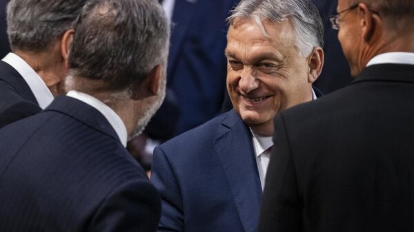 Viktor Orbán, primeiro-ministro da Hungria, participa de reunião do Conselho OTAN-Ucrânia durante a cúpula do 75º aniversário da OTAN no Centro de Convenções Walter E. Washington, em Washington, D.C. EUA, 11 de julho de 2024 - Sputnik Brasil