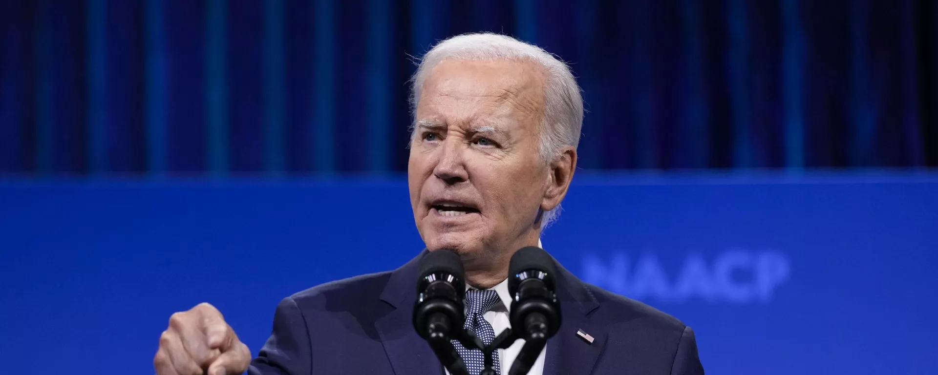 Joe Biden discursa na 115ª Convenção Nacional da Associação Nacional para o Progresso de Pessoas de Cor (NAACP, na sigla em inglês), em Las Vegas. EUA, 16 de julho de 2024 - Sputnik Brasil, 1920, 18.07.2024