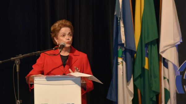 Presidente do Novo Banco de Desenvolvimento (NDB) e ex-presidente do Brasil, Dilma Rousseff, discursa em evento do G20, States of the Future, em 22 de julho de 2024 - Sputnik Brasil