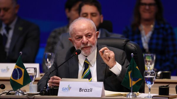 Luiz Inácio Lula da Silva durante a Reunião da Força-Tarefa para a Aliança Global contra a Fome e a Pobreza, na sede da Ação da Cidadania, na Zona Portuária do Rio de Janeiro. Brasil, 24 de julho de 2024 - Sputnik Brasil