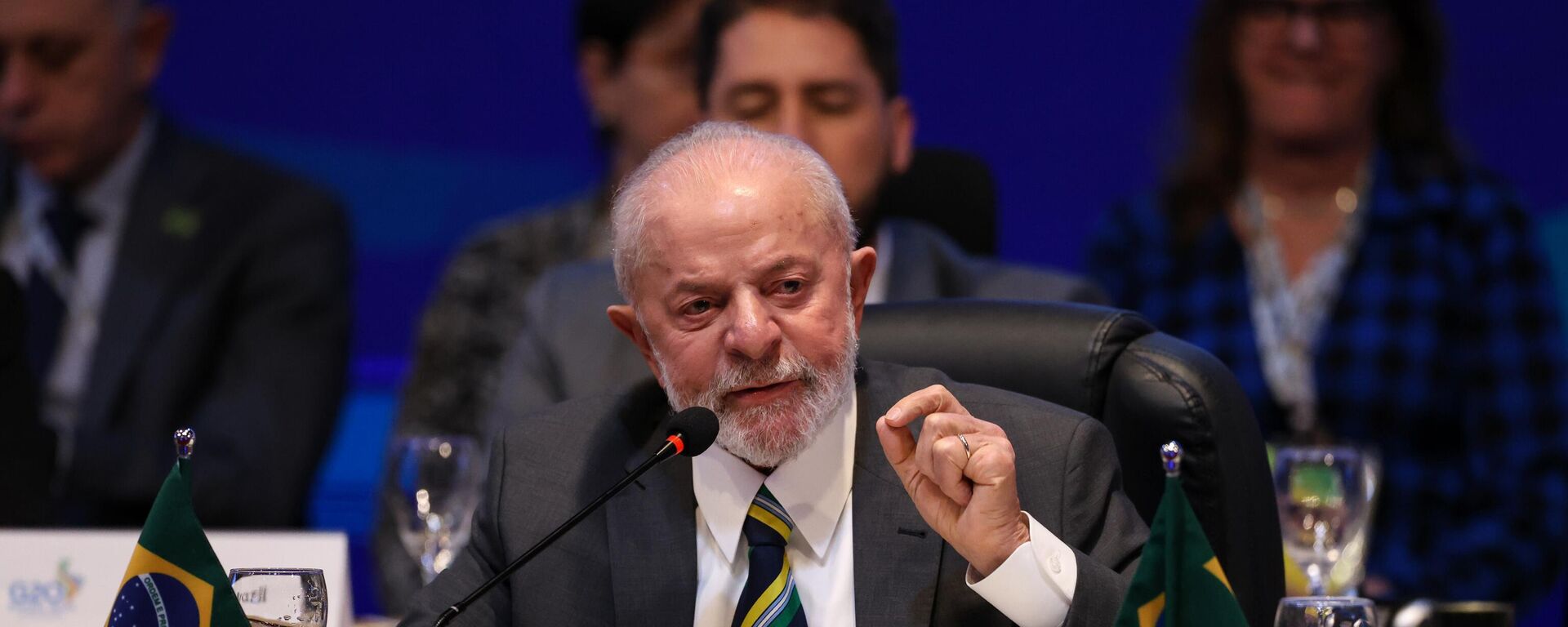 Luiz Inácio Lula da Silva durante a Reunião da Força-Tarefa para a Aliança Global contra a Fome e a Pobreza, na sede da Ação da Cidadania, na Zona Portuária do Rio de Janeiro. Brasil, 24 de julho de 2024 - Sputnik Brasil, 1920, 24.07.2024