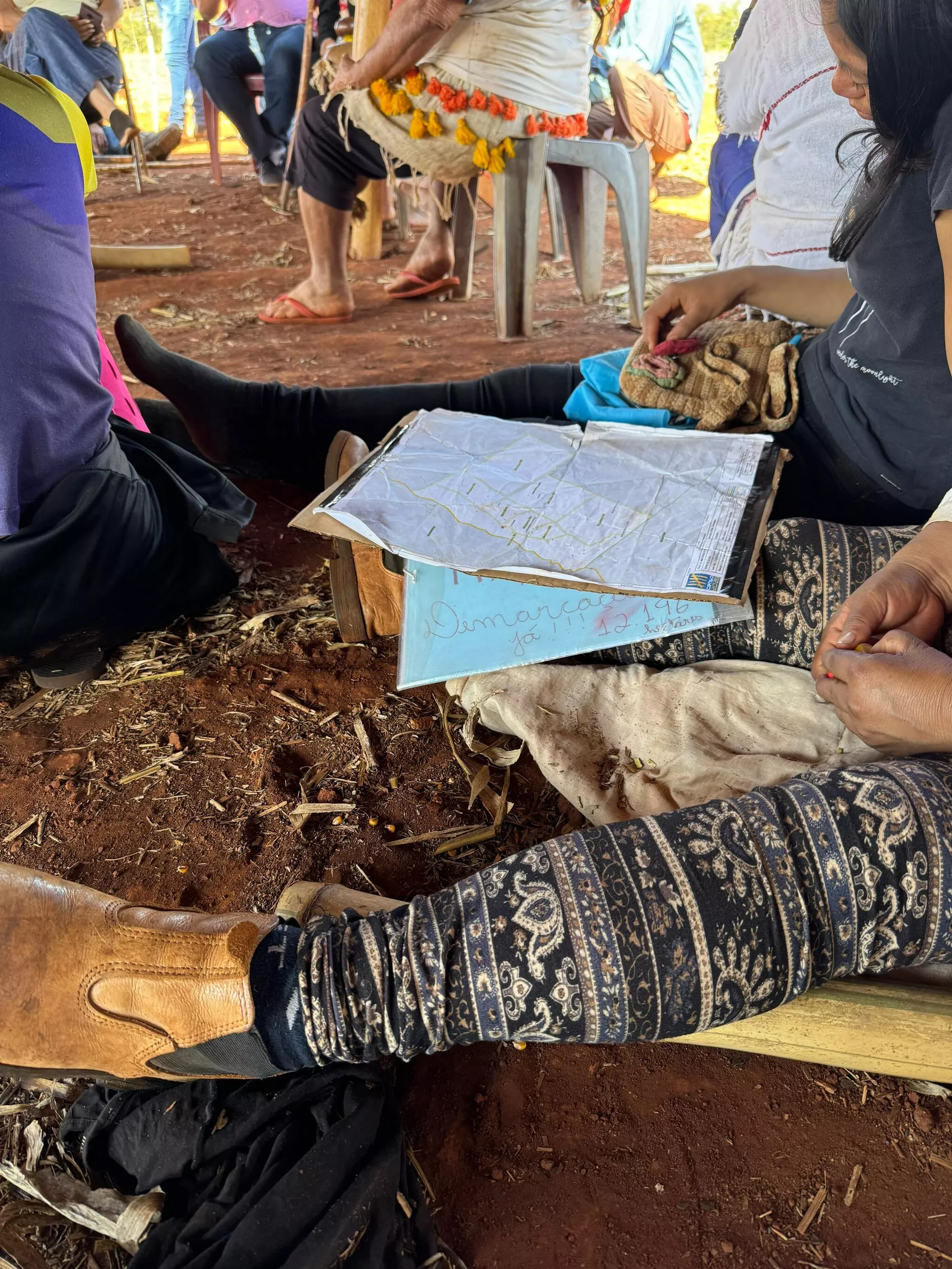 Indígenas fazem acampamento em meio à ocupação de território abrangido pela Terra Indígena Panambi-Lagoa Rica. Localidade tem sido alvo de disputas entre produtores rurais e guarani-kaiowá. Douradina, Mato Grosso do Sul, julho de 2024 - Sputnik Brasil, 1920, 26.07.2024