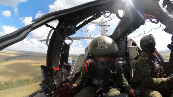 Helicópteros Ka-52 atacaram unidades das Forças Armadas ucranianas na fronteira com a região de Kursk - Sputnik Brasil