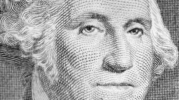 Rosto de George Washington representado na nota de um dólar - Sputnik Brasil