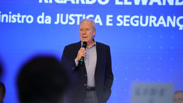 Ministro da Justiça e Segurança Pública, Ricardo Lewandowski, discursa durante o 23º Fórum Empresarial LIDE, em 16 de agosto de 2024 - Sputnik Brasil