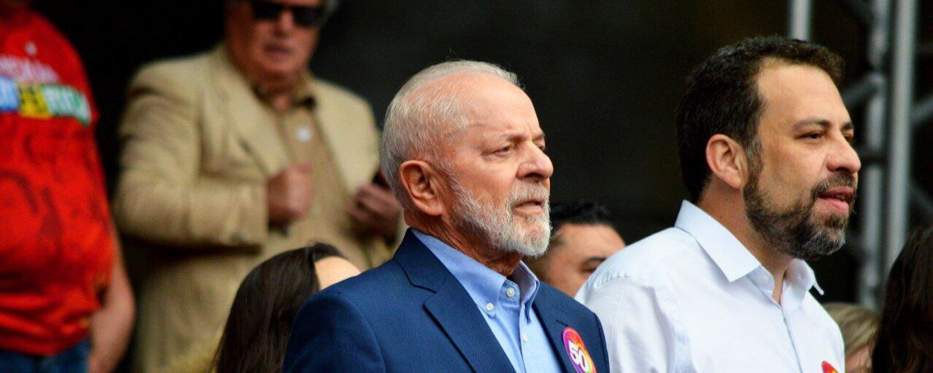 Presidente Luiz Inácio Lula da Silva ao lado do candidato à Prefeitura de São Paulo, Guilherme Boulos (PSOL). São Paulo, 24 de agosto de 2024 - Sputnik Brasil, 1920, 24.08.2024