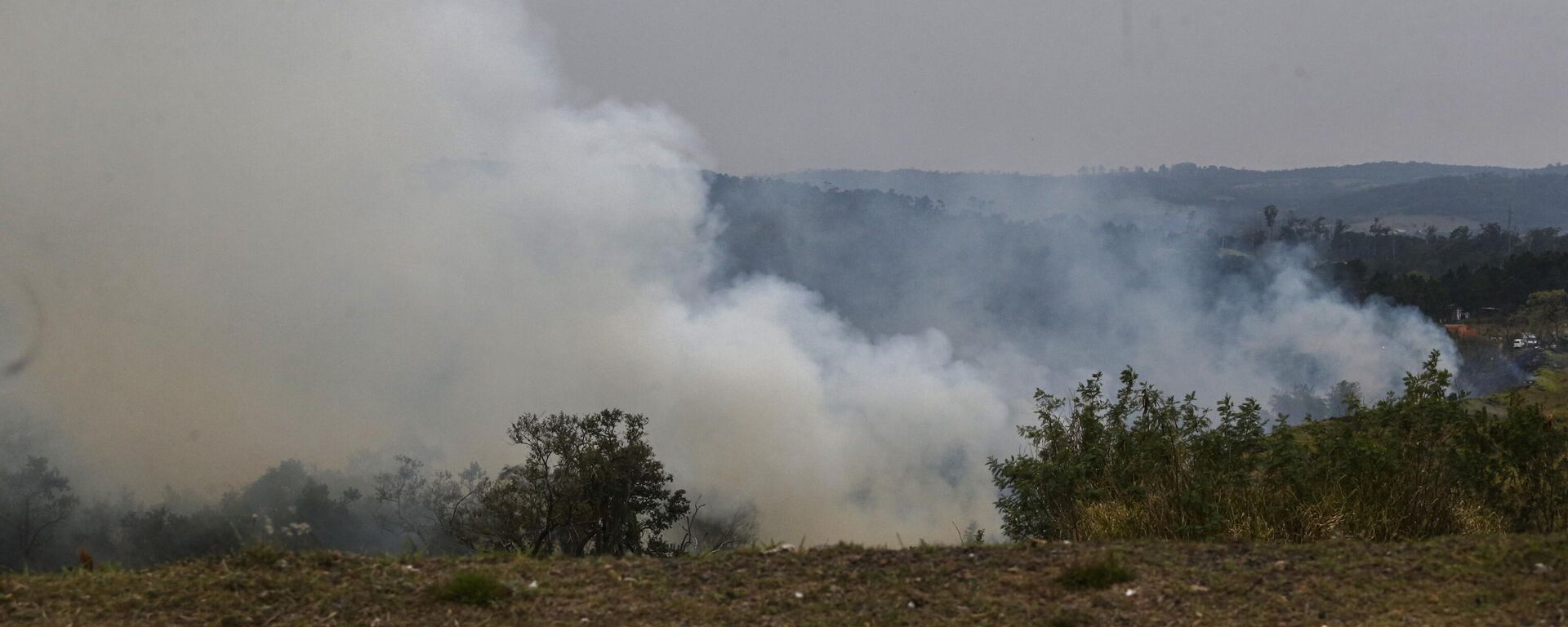 Foco de incêndio registrado nas proximidades da rodovia Castelo Branco com muita fumaça. São Paulo, 24 de agosto de 2024 - Sputnik Brasil, 1920, 26.08.2024