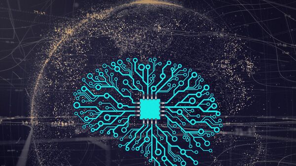 Representação de inteligência artificial em formato de um cérebro - Sputnik Brasil