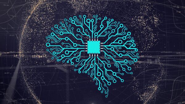 Representação de inteligência artificial em formato de um cérebro - Sputnik Brasil