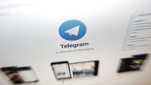 Na foto, o site do aplicativo de mensagens Telegram é visto na tela de um computador - Sputnik Brasil