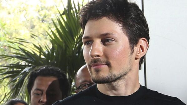 O fundador do Telegram, Pavel Durov, aparece em um evento em Jacarta, Indonésia, em 1º de agosto de 2017 - Sputnik Brasil