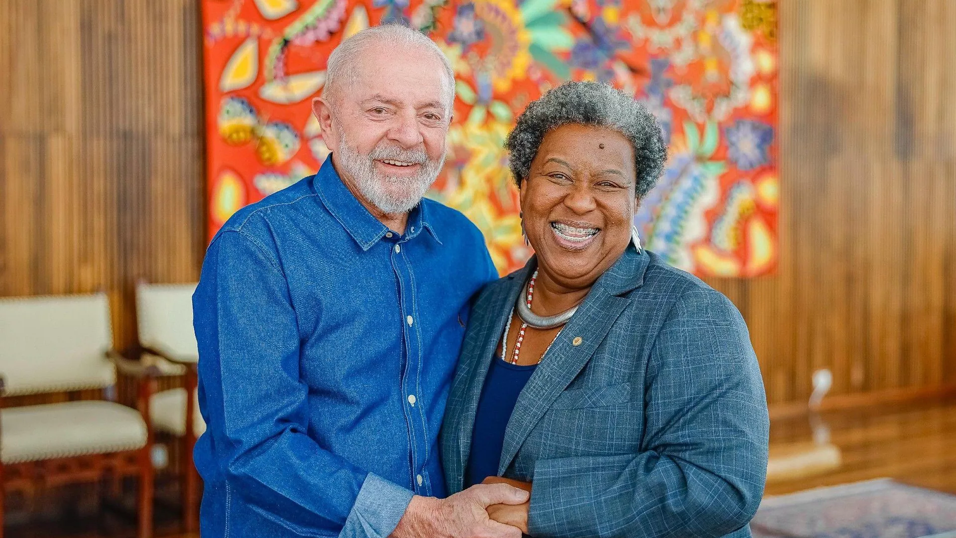 O presidente Luiz Inácio Lula da Silva e a deputada estadual por Minas Gerais Macaé Evaristo (PT) - Sputnik Brasil, 1920, 09.09.2024