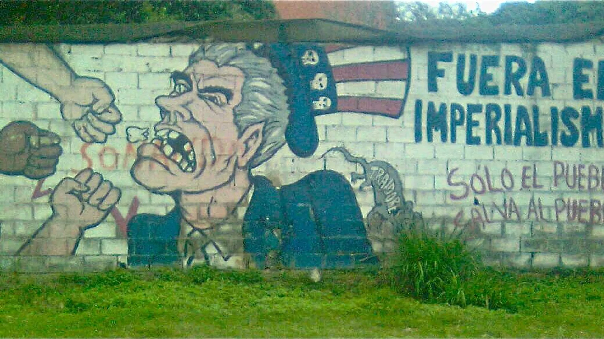 Grafite contra o imperialismo estadunidense em um muro em Caracas, Venezuela - Sputnik Brasil, 1920, 05.08.2026