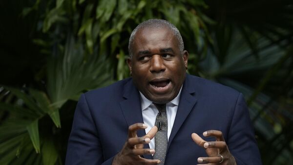 O secretário de Relações Exteriores da Grã-Bretanha, David Lammy, discursa sobre política climática e ambiental no Kew Gardens, em Londres, 17 de setembro de 2024 - Sputnik Brasil