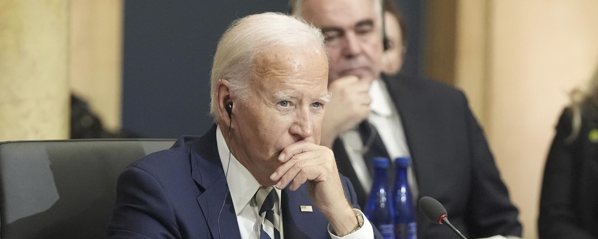 O presidente Joe Biden se reúne com o primeiro-ministro da Índia, Narendra Modi, o primeiro-ministro da Austrália, Anthony Albanese, o primeiro-ministro do Japão, Fumio Kishida, e o secretário de Estado, Antony Blinken, na cúpula de líderes do Quad em Delaware, 21 de setembro de 2024 - Sputnik Brasil, 1920, 19.10.2024