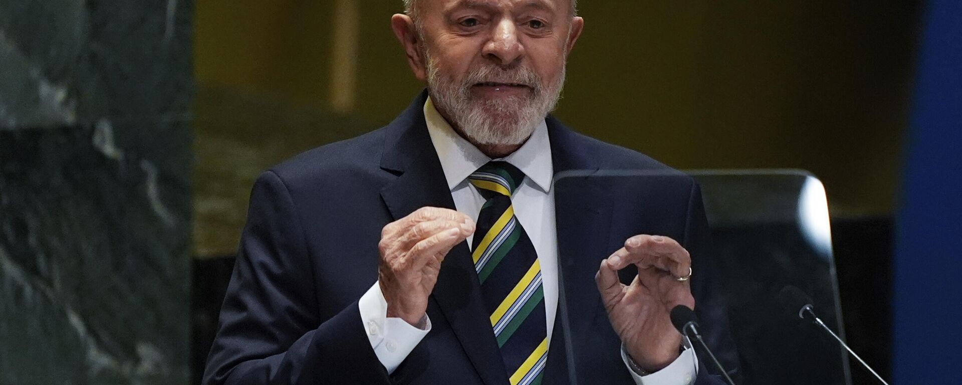 O presidente brasileiro Luiz Inácio Lula da Silva discursou na abertura da 78ª Assembleia Geral da ONU - Sputnik Brasil, 1920, 24.09.2024