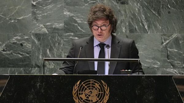 Javier Milei discursa na ONU - Sputnik Brasil