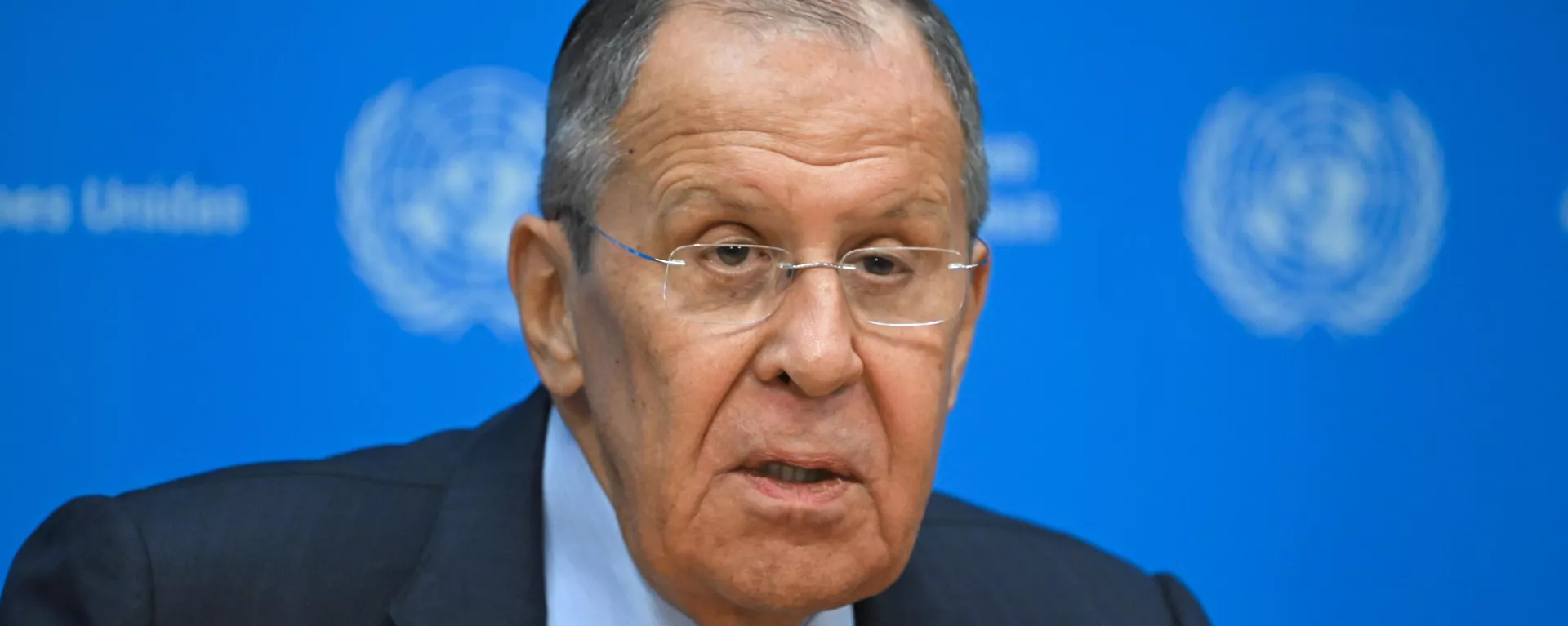 Lavrov concede coletiva à margem da Assembleia Geral da ONU, em Nova York. EUA, 28 de setembro de 2024 - Sputnik Brasil, 1920, 05.12.2024