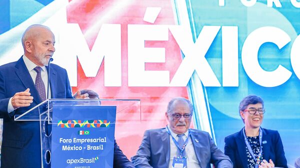 Presidente Lula na abertura do Seminário Empresarial México-Brasil. - Sputnik Brasil