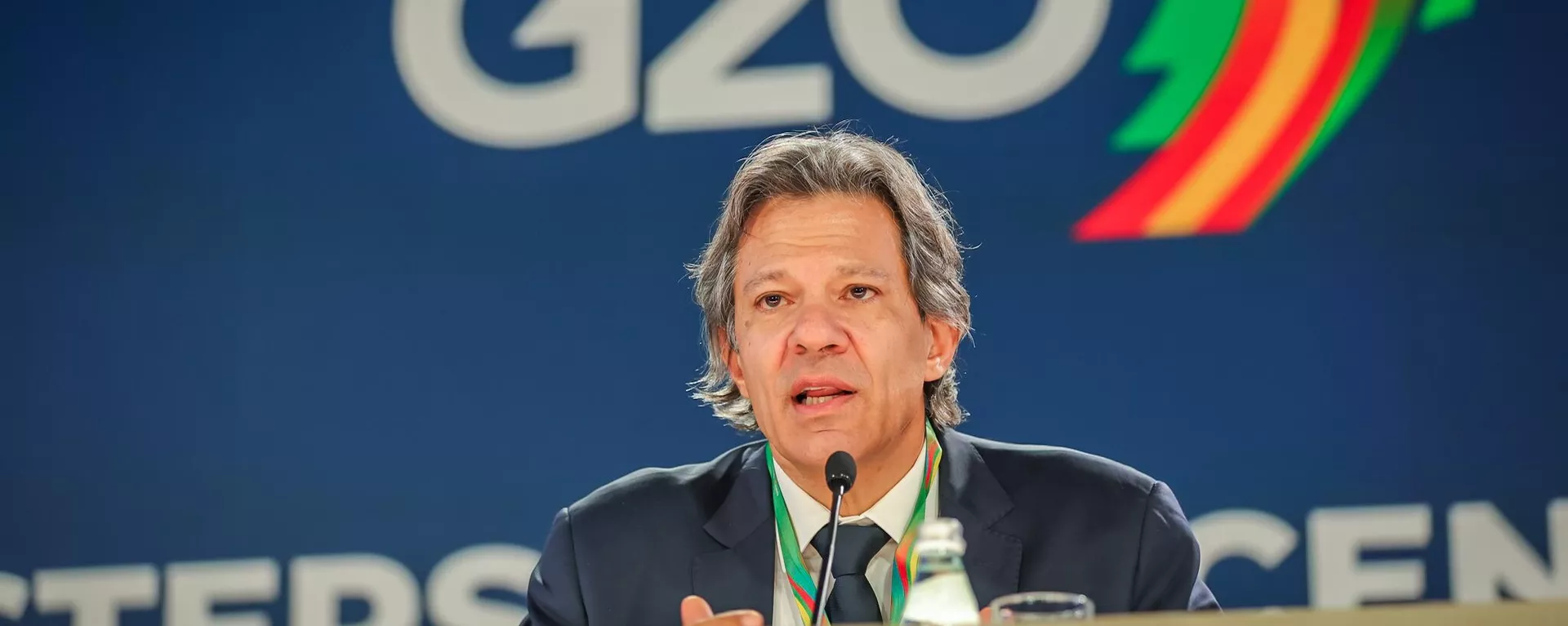 Fernando Haddad durante fala na Trilha das Finanças do G20 - Sputnik Brasil, 1920, 25.10.2024