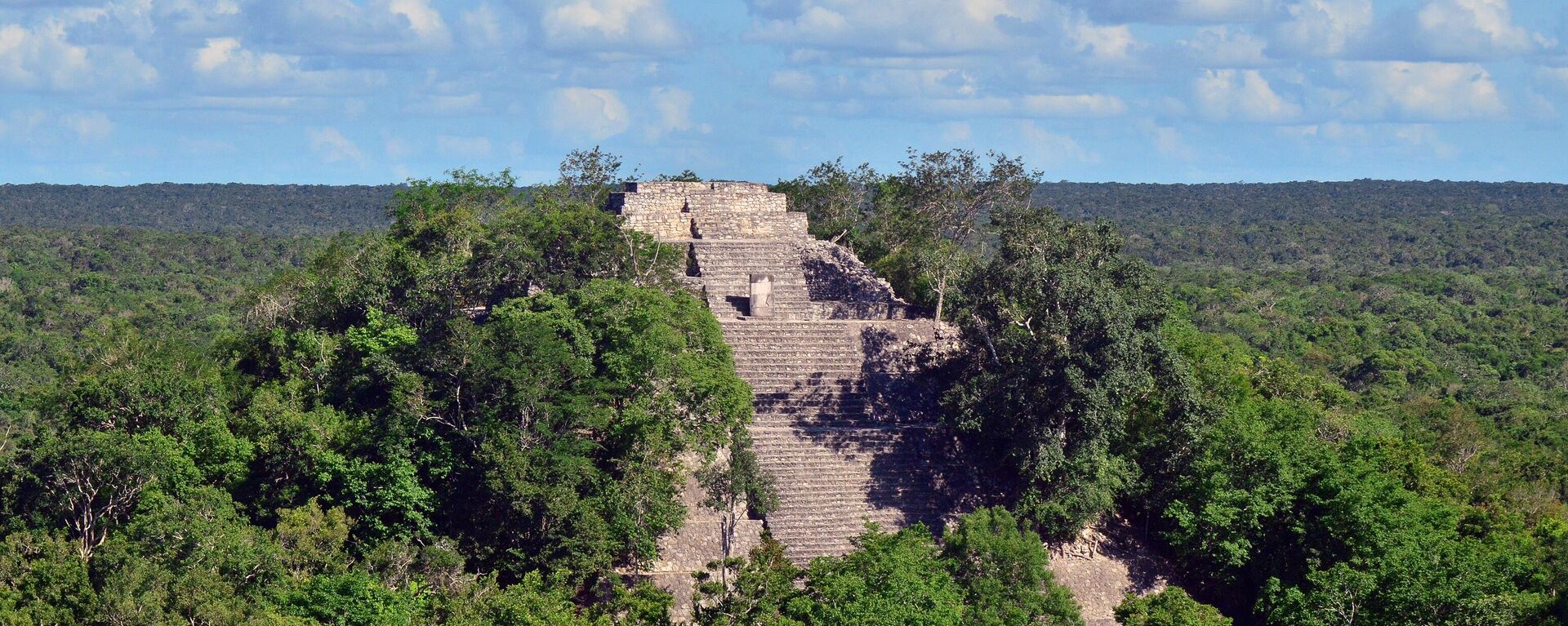Pirâmides de Calakmul, um sítio arqueológico maia no estado mexicano de Campeche - Sputnik Brasil, 1920, 11.07.2025