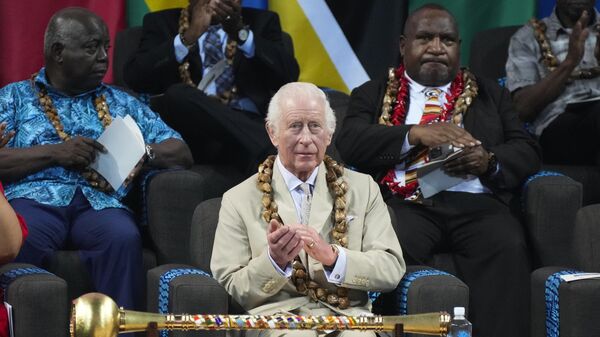 Rei Charles durante a cerimônia de abertura da reunião dos chefes de governo da Commonwealth em Apia. Samoa, 25 de outubro de 2024 - Sputnik Brasil