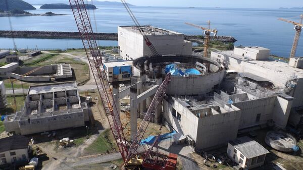 Vista geral das obras da usina nuclear da Angra 3, que devem ser retomadas até o segundo semestre de 2025. Angra dos Reis, 21 de janeiro de 2019 - Sputnik Brasil