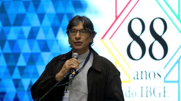 Presidente do Instituto Brasileiro de Geografia e Estatística (IBGE), Marcio Pochmann durante lançamento do projeto Casa Brasil para preservação e disseminação da memória brasileira. Rio de Janeiro (RJ), 29 de maio de 2024 - Sputnik Brasil