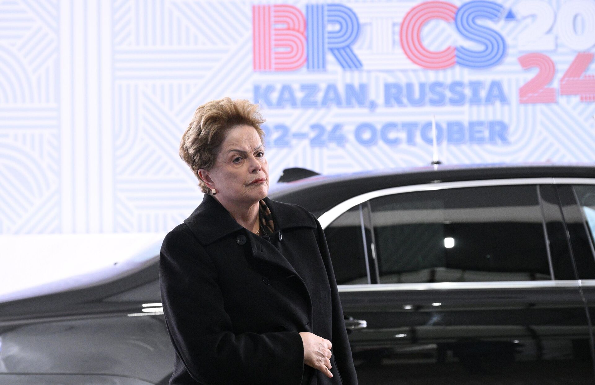 Presidente do Novo Banco de Desenvolvimento do BRICS, Dilma Rousseff, durante a chegada dos chefes de delegações ao Centro Internacional de Exposições Kazan Expo para participar da 16ª Cúpula do BRICS, em Kazan, Rússia, 24 de outubro de 2024 - Sputnik Brasil, 1920, 08.11.2024