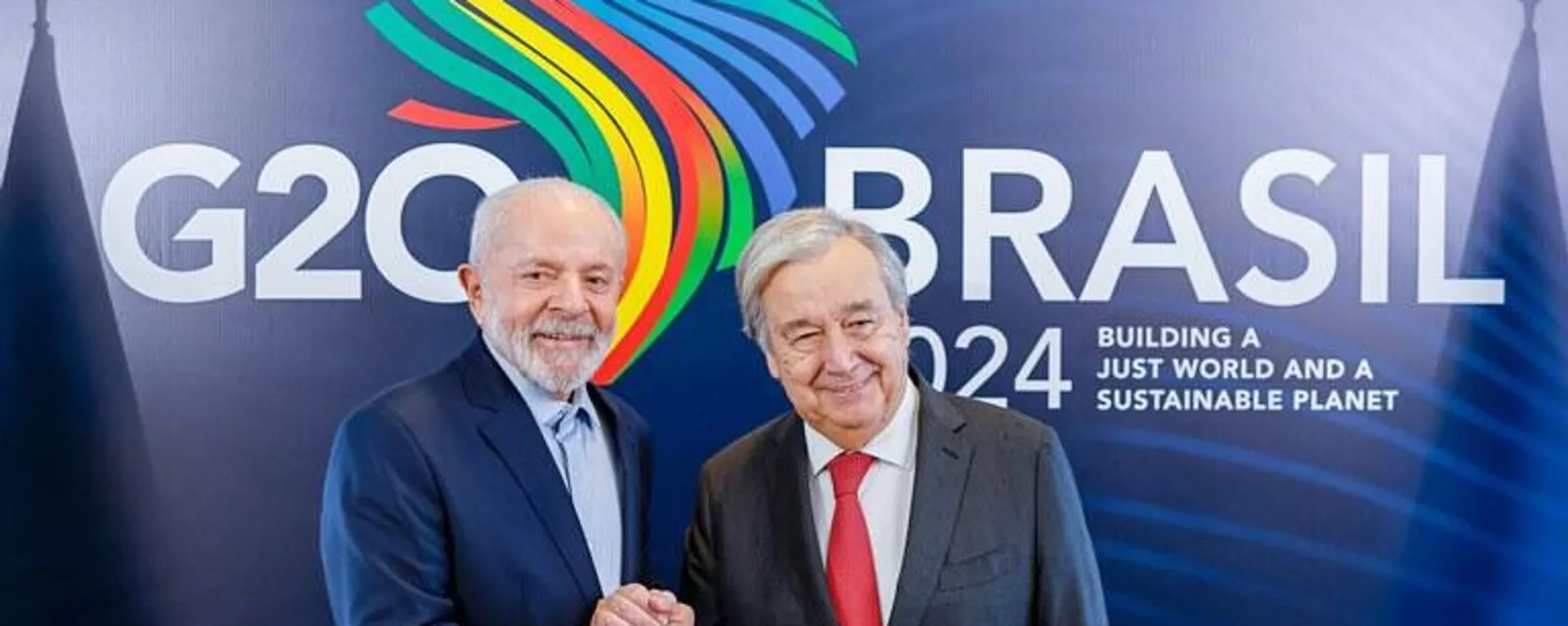 Lula recebe Guterres, no Rio de Janeiro. Brasil, 16 de novembro de 2024 - Sputnik Brasil, 1920, 16.11.2024