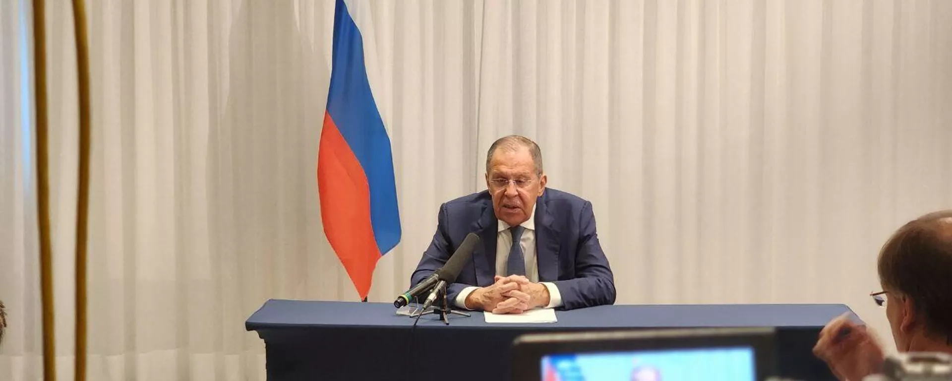 Ministro das Relações Exteriores da Rússia, Sergei Lavrov durante coletiva de imprensa às margens da Cúpula de Líderes do G20, no Rio de Janeiro, em 19 de novembro de 2024 - Sputnik Brasil, 1920, 19.11.2024